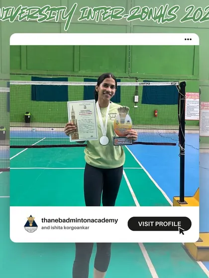 Ishita Korgaonkar with her silver medal from the Team Championship at the University Inter-Zonals 2024.