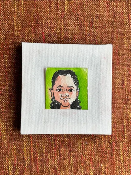 A small watercolour portrait of my talented art buddy, Sefi. She is a huge inspiration to me, and I'm grateful for all she has taught me.