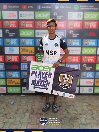 The Player of the Match from the U15s' 2-1 win.