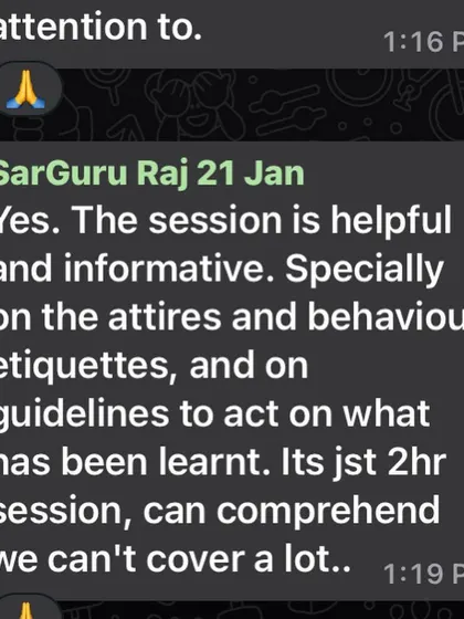 This feedback shows the practical takeaways from my workshops. Even in a short session, clients gain valuable guidelines on attire, behavior, and etiquette.
