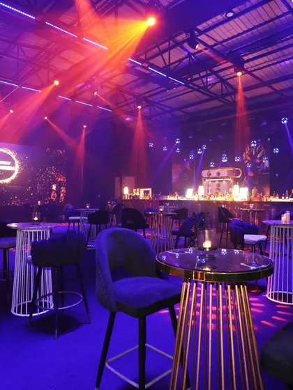 The atmosphere at this 40th birthday celebration was electric, with dramatic lighting and modern decor. Our team curated a menu and service style that matched the high-energy, sophisticated vibe of the party.