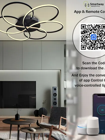 This floral LED chandelier is also smart. You can control it with an app, a remote, or your voice, making it easy to set the perfect mood.