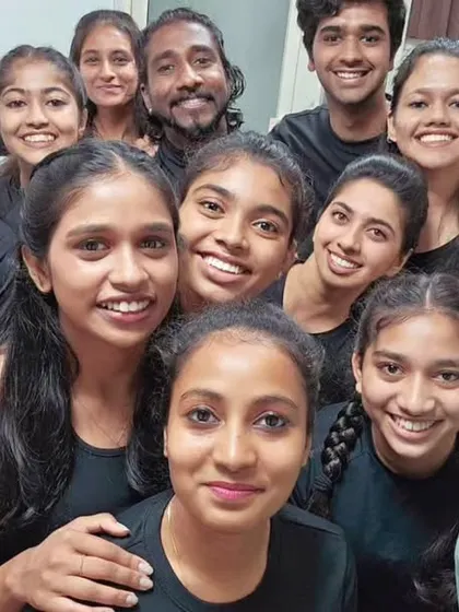 A happy moment with the talented team at Abstratics after a contemporary dance session. I believe dance is a sport that keeps you fit for life.