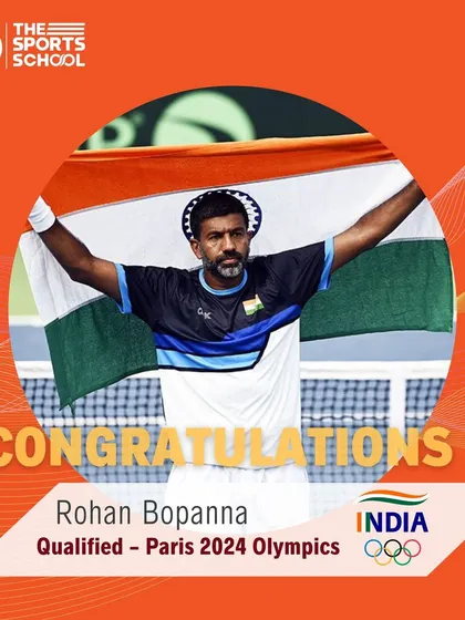 A congratulatory post for our chief mentor, Rohan Bopanna, on qualifying for the Paris 2024 Olympics.
