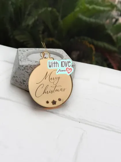 You can't go wrong with a classic. This round bauble ornament is a timeless piece that brings a touch of class to your holiday decorations.