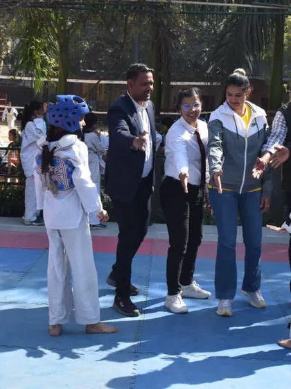 This is from a school zonal match in Vikaspuri, New Delhi. I coach my students through every step of the competition, right from the sidelines.