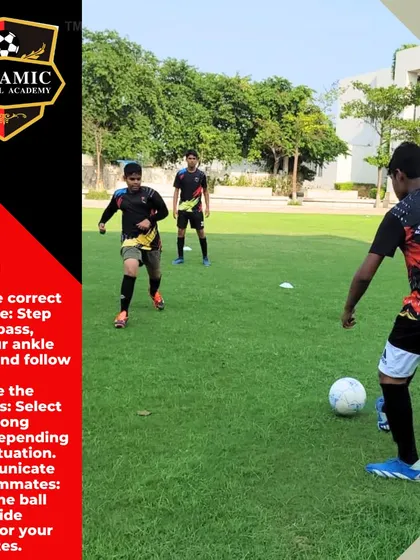 A passing tip graphic, explaining the fundamentals of technique and communication.