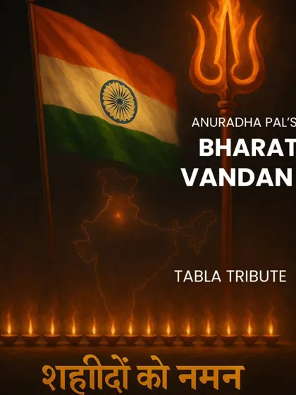 The poster for 'Bharat Vandan', my soul-stirring tabla tribute for the innocent lives lost in terror attacks. When words fall silent, rhythm becomes a cry for justice and a salute to our nation's unshakable spirit.