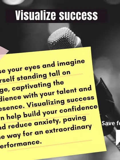 Visualize your success. Before you even step on stage, close your eyes and imagine yourself captivating the audience. This mental rehearsal reduces anxiety and paves the way for an extraordinary performance.