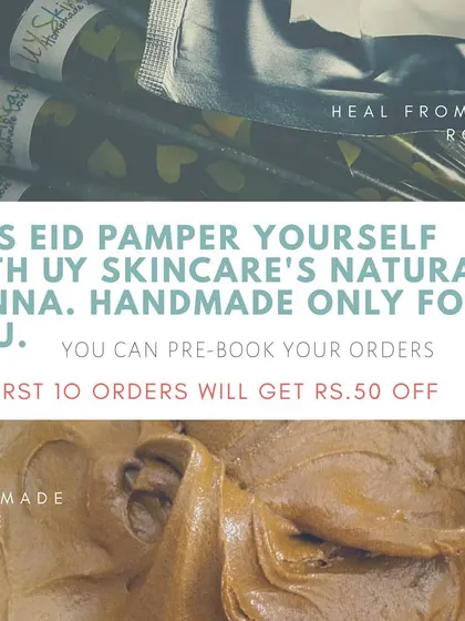 I love creating special offers for occasions like Eid. This is an example of a promotion I ran for pre-booking handmade, natural henna to help my clients pamper themselves during the celebration.