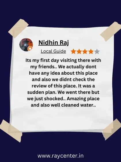 "Amazing place and also well cleaned water." We love that even a spontaneous plan to visit us turned into a shocking-ly good experience! Thanks for sharing your first impression, Nidhin.