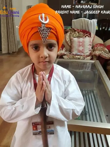 Navraaj Singh, a winner from our fancy dress competition. These events are a great way for children to learn about different cultures and historical figures in a fun setting.