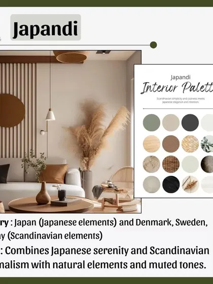 Japandi is a beautiful hybrid style that combines Japanese serenity with Scandinavian minimalism. It focuses on natural elements, muted tones, and high-quality craftsmanship for a calm, uncluttered feel.