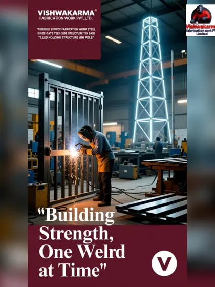 This image captures the essence of my fabrication work, from welding a gate to the structure of a large uni-pole. I build strength into every project, big or small.
