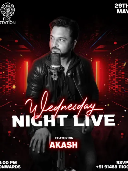 Get ready for a Wednesday night to remember. Join us for electrifying live music featuring the one and only Akash.