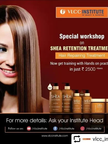 Our curriculum includes specialized workshops like this one on Shea Retention Treatment. Students learn to use hair-repairing products to restore moisture, elasticity, and shine.