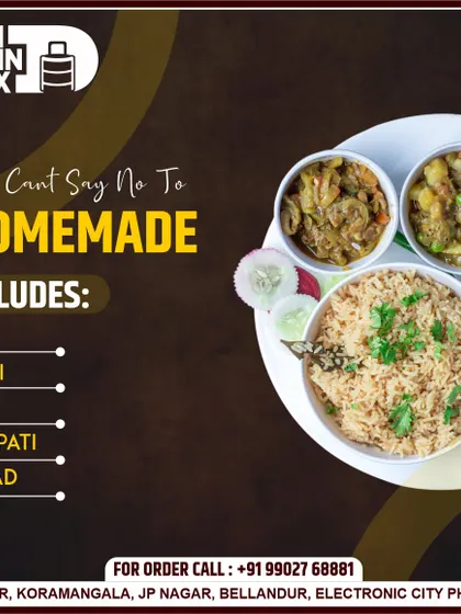 This is what our standard homemade thali looks like. Each meal is a balanced plate including dal, sabji, rice, chapati, and a fresh salad, ensuring a wholesome and satisfying lunch or dinner for your group.