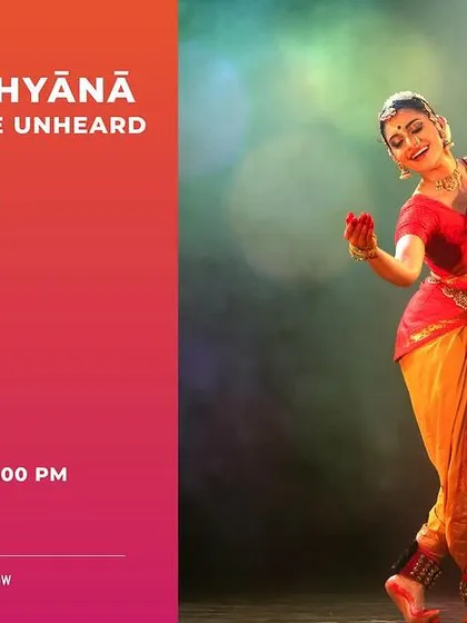 Announcing a performance of *Akhyāt – Ākhyānā* in Mumbai. The show explores the fascinating poetry of Savitribai Phule, Andal, Amrapali, Akka Mahadevi, and Janabai.