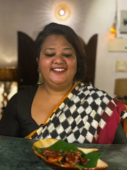 A quiet moment of satisfaction during the Goa pop-up. Seeing people enjoy a plate of Prawns Ghee Roast that I've cooked is an incredible feeling.