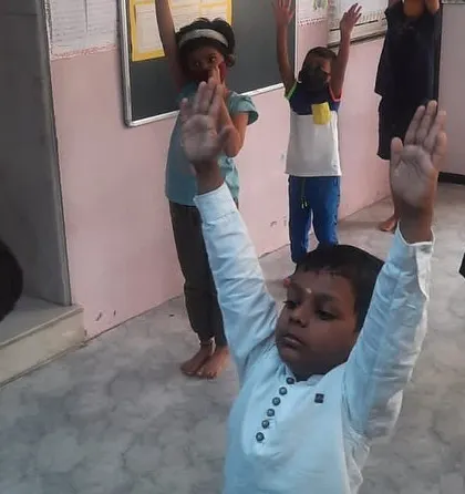 The focus and effort are visible as these children engage in their yoga practice. It is a wonderful tool for developing self-discipline.