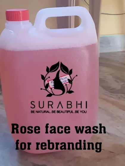 This is a bulk container of my gentle Rose Face Wash, formulated and ready to be bottled for a client's brand. I can produce various quantities to match your business needs.