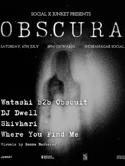 The poster for 'OBSCURA', a night of leftfield bass and experimental music.
