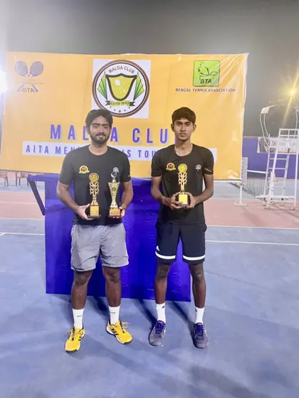 Iftikhar and Arunava as doubles finalists at the AITA 1 Lakh in Malda.