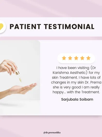 Seeing significant, positive changes in my patients' skin is the most fulfilling part of my work. This testimonial reflects the happiness a patient felt with their customized skin treatment plan and the visible improvements they achieved.
