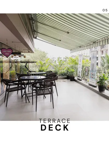 The Terrace Deck offers a breath of fresh air, providing a tranquil space for clients to relax before or after their treatments. It's another detail designed to enhance your wellness journey.