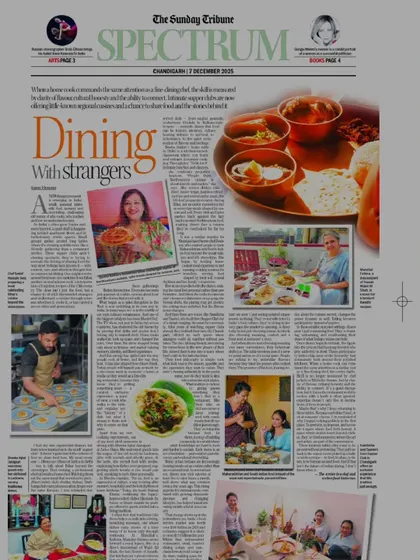 The full article in The Sunday Tribune's Spectrum. Being featured alongside other women who pour their hearts into serving 'Ghar ka Khaana' was a very special moment for me.