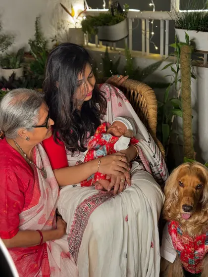 A precious moment with three generations of our family celebrating Diwali together.