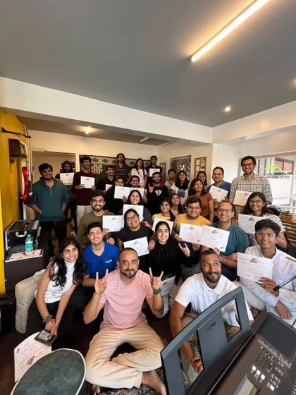 The happy faces of the Google team after their music workshop. We love sharing our passion for music with corporate groups.