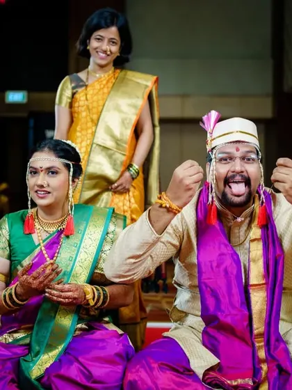 Pushkar bringing his signature energy to his own wedding ceremony. His playful expression never fails to make the bride, and everyone else, smile.