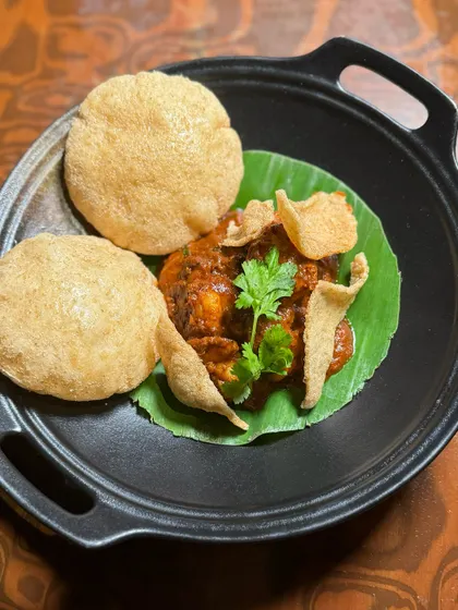 Our Goan Prawn Balchao is the kind of heat that hooks you. Fermented, spiced, and slow-cooked, it brings the coast to your table, complete with poi bread.