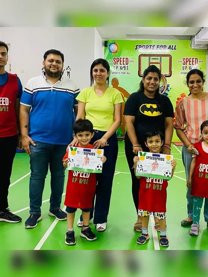 A group photo celebrating Darsh's achievement. The support of family and friends makes these moments even more special.