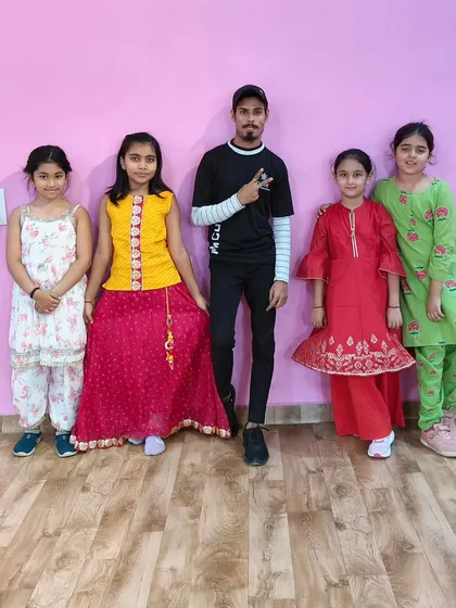 Our little stars dressed in their festive best for a Diwali dance performance.