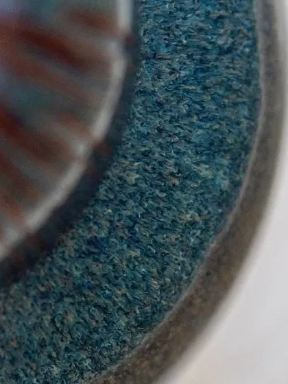 An extreme close up of the Pirate Black glaze, revealing the micro textures and subtle blue and purple hues that make this glaze so special.