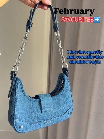 My February favorites, including a versatile denim bag. I always keep an eye out for key accessories that can be used to style multiple outfits.