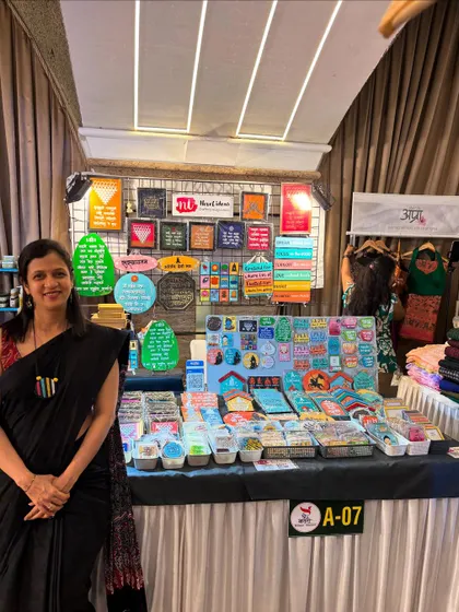 My stall setup at Samriddhi Banquets in Mulund, ready for a busy weekend.