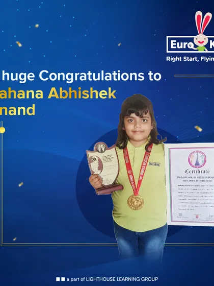 A huge congratulations to our shining star, Aahana Abhishek Anand. At just 6 years old, she set a World Records India title by identifying 165 countries and their capitals from their flags in under 8.5 minutes.
