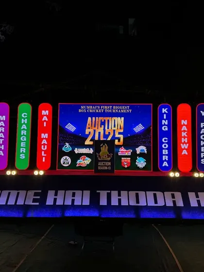 The stage for the DPL Auction 2025 was all about energy and excitement. I used vibrant, colorful LED pillars to represent the teams and a bold, illuminated tagline, "Ye Game Hai Thoda Hatke," to set the tone for the event.