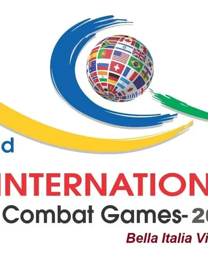 The official logo and announcement for the 3rd International Combat Games 2023 in Italy. We not only send athletes but also participate in the governance, with the IACS General Assembly and Elections held during the event.
