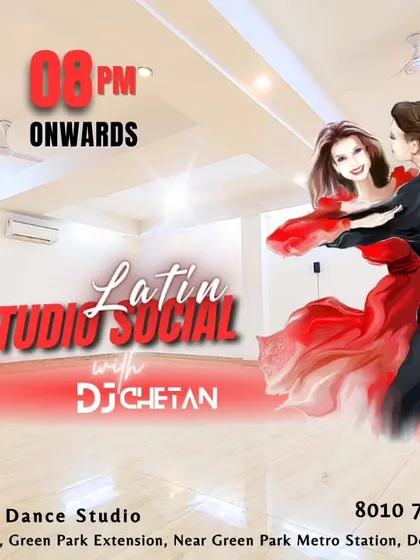 Mark your calendar for our next Latin Studio Social. It's a fantastic opportunity to practice your Salsa, Bachata, and Kizomba in a real party setting right here at our Green Park studio.