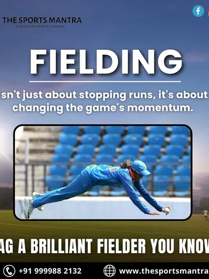 A powerful reminder that fielding is not passive. A great fielder can change the momentum of the game with a single dive or catch, and we train our players to be those game-changers.