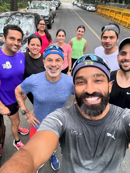The full crew on a Sunday morning. The support and encouragement from this group are what get us through the toughest training blocks.