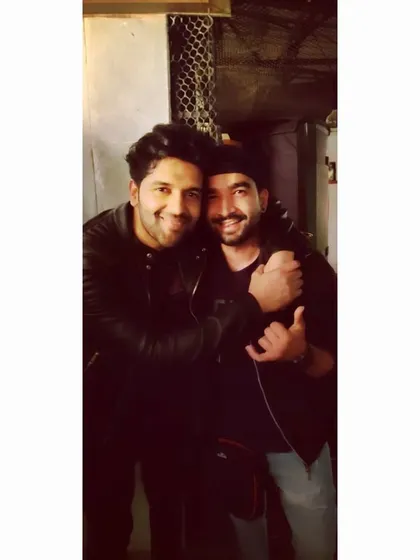Sharing a hug with Guru Randhawa. The energy is always next level when you're surrounded by fellow performers.