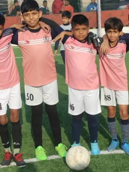 Our Under-11 team stands together for a photo, showing unity and friendship before a match. This is what being a team is all about.