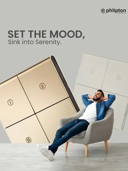 My smart panels are designed to help you set the mood and sink into serenity. Available in different finishes like this elegant gold, they blend seamlessly with your decor while putting powerful scene control at your fingertips.