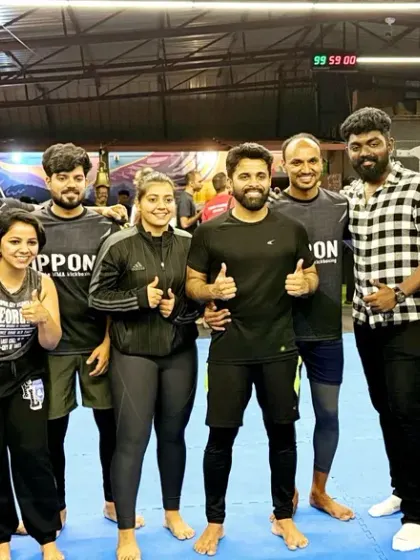 Team iPPON representing at the Fight Pundit Grappling League. Competing together is a key part of our journey, pushing our skills and building camaraderie.