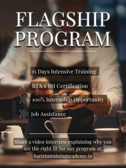 Our 15-day flagship program is where it all comes together. It's an intensive course covering everything from espresso mastery to the business side of running a cafe. We back it up with a guaranteed internship and job assistance to give you a real start in the industry.